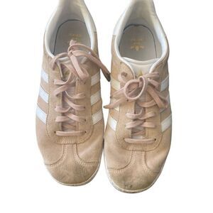 Adidas gazelle pink suede shoes size 7 see photos
